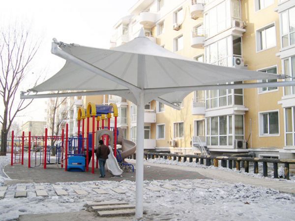 公园膜结构四角伞